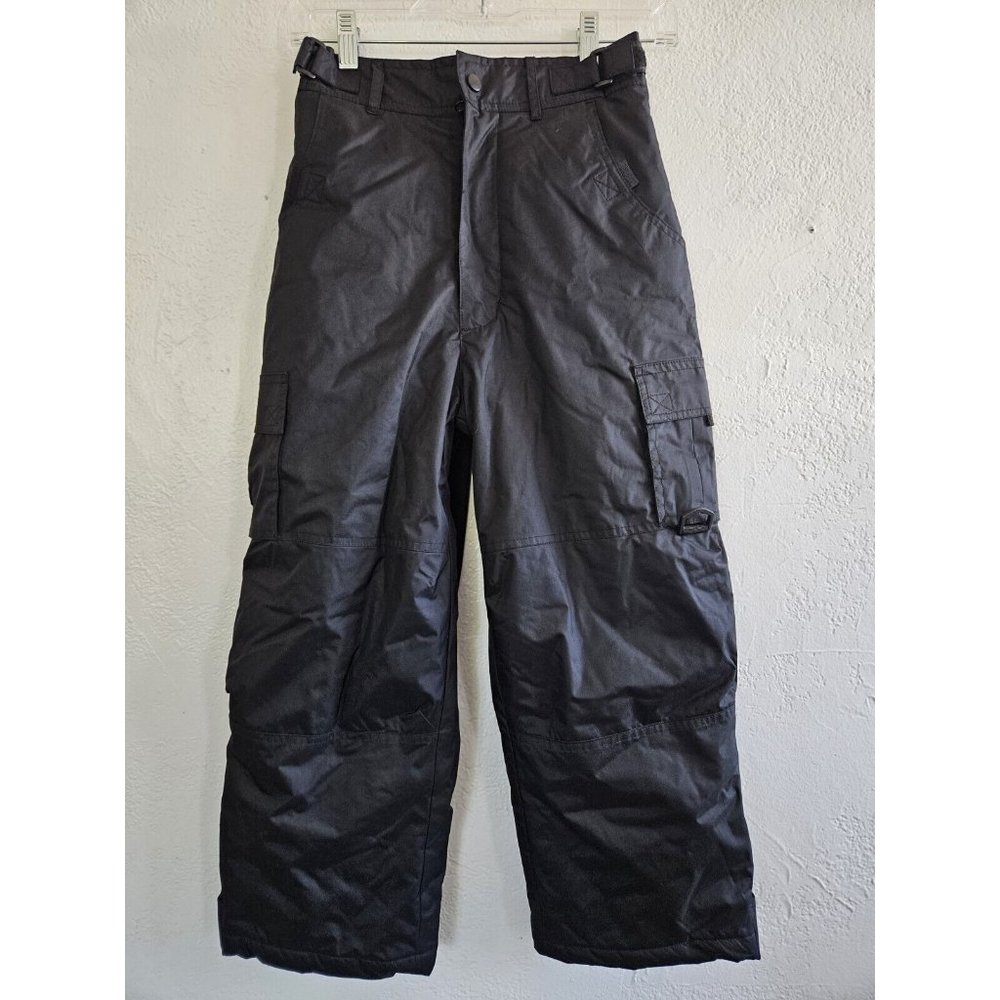 Rothschild Boys Girls kids Black Snow Ski Pants 7/8 weather water resistant  euc